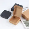 Gift Wrap 30pcs Black/White/Kraft Packaging Earring Jewlery Paper Box Cardboard Jewelry Display Storage Packing