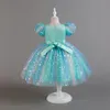 Sweet Mint Sky Blue Dusty Pink Jewel Girl's Birthday/Party Dresses Girl's Pageant Dresses Flower Girl Dresses Girls Everyday kjolar Kids 'Wear SZ 2-10 D401123