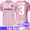 Camisas de futebol 2024 Porcinos Fc Nadir Jacobo O.Coll Dorkis Home Pó Cor Camisa de Futebol Manga Curta Aldt Uniformes Drop Delivery S Otvmr