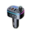 Bluetooth Car Kit Fm Transmitter 5.0 Hands Mp3 Player Pd Type C Qc3.0 Usb Fast Charge Colorf Light Accessories T65 Bc82 Drop Delivery Ot3Jz