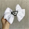 Hair Clips Barrettes Designer Pra Letters Triangle Metal Hairpin Bowknot Girl Ladies Fashion Hair Clips Jewelry Accessories Female D Dhpzi