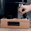 Lepels Koffie Tamper Station Houten filterhouder Espressomachine-accessoires verbeteren vaardigheden aanstampen