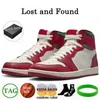 Avec la boîte 1S Low OG Chaussures de basket-ball Jump Man 1 High Lost and Found Reverse Mocha Black Phantom University Blue Palomino Golf Patent Bred Hommes Femmes Baskets Baskets