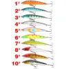 Iscas de pesca em água salgada Iscas de baixo Jerkbaits, 5,3 pol. Grande Minnow Crankbaits Bass Walleye Pike Iscas de natação (10 peças)