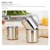 Mugs Office Cup Kindergarten Water Were Resistant Stainless Steel Mug Multipurpose Anti-fall Portable For Children Drinking Glasses