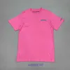 24SS Lila Marken-T-Shirt 2024 Neue Sommermode Sanskrit-Buchstabendruck Dopaminblau Rosa Herren- und Damen-Kurzarm-T-Shirts mit echtem Logo