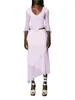 Повседневные платья, женские летние наряды из 2 предметов, прозрачная юбка, однотонный укороченный топ с глубоким вырезом, длинный облегающий комплект