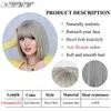 Synthetic Wigs NAMM Ash Blonde Color Short Bob Wigs Women Synthetic Wigs with Bangs Female Cosplay Hair Heat Resistant Straight Natural Wigs Y240401