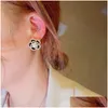 Stud S925 Sier Temperamento Camelia Pearl Stud Pendientes Damas Simple Dulce Cool Mujer Retro Drop Entrega Dhim9