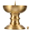 Świecane uchwyty mosiężne herbata światła światła pulpit ozdoby dekoracyjny styl figurka baza lampy świecowej