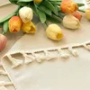 Table Cloth Tassel Tablecloth Kitchen Runner Camping Mat Tea Cover Wedding Dining Room Decoration 14 Colors