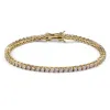 Tennis Tennis Fashion Jewelry Braccialetti da tennis Braccialetti in oro argento Diamond