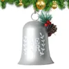 Partyzubehör Jingle Bells für Kinder Weihnachten Eisen große Glocke dekorative Anhänger Baumschmuck Home Crafts Ornamente Silber Schulhand