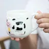 Tassen Keramik Kaffeetasse Cartoon 3D Kreative Kuh zum Frühstück Wasser Saft Milch