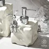 Distributeur de savon liquide léger en céramique, bouteille de lavage des mains, pompe à fromage, accessoires de salle de bains, Gel douche, Pot à pression fendu