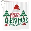 Занавески для душа «С Рождеством Христовым Молли», занавеска 72x72 дюйма с крючками, индивидуальный рисунок, защита конфиденциальности