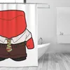 Duş perdeleri kızgın adam perde 72x72in kancalar kişiselleştirilmiş desen banyo dekor