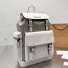 Nova mochila de designer quente masculina e feminina moda impressa mochila saco de livro clássico clipe de cordão aberto e fechado mochila de couro jacquard