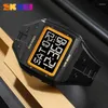 Horloges SKMEI Echte heren elektrische tafel Groot digitaal display Vierkant FrameTemperament Camouflage Dubbele tijdstopwatch 2186