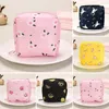 Storage Bags Feminine Tampon Organizer Small Item Case Cartoon Print Napkin With Zipper Closure Wrist For Earphones