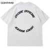 T-shirt da uomo oversize hip-hop streetwear lettera simbolo stampato linea designer t-shirt harajuku maglietta manica corta top 240313