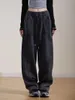 Calças femininas mulheres cinza baggy vintage harajuku y2k 90s retro oversize sweatpants cintura alta larga jogger calças 2000s roupas 2024