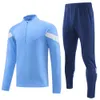 Hommes enfants 2 pièces maillot de football ensembles automne hiver à manches longues uniforme de football survêtement d'entraînement pour garçons mâle personnalisé 240315