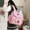 Borse da scuola Borsa Kawaii per ragazze Bambini Zaino per adolescenti Simpatico libro per studenti alla fragola Mochila Zaino multitasche in nylon da donna