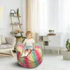 Housses de chaise pour enfants, housse de sac de haricots, rangement de jouets d'animaux en peluche, fermeture éclair illisible, organisateur de vêtements super doux pour adultes