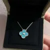 Ontwerper kettingen ketting klaver ketting vrouwen 18k hanger sterling zilver niet bezoedelen sleutelbeen ketting Valentijnsdag vriendin cadeau