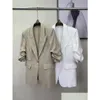 Abiti da donna Blazer La giacca a cinque maniche a vita esplosiva Tessuto di acido acetico importato Drop Delivery Abbigliamento Abbigliamento Dhn9T