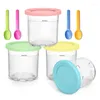 Bols 1Set Stockage Congélateur Accessoires de remplacement pour Ninja NC299AM C300S NC301 Série Machines à crème glacée Sorbet Gelato Conteneur