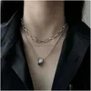 Ожерелья с подвесками Wind Mti-Layer Ring Темпераментное ожерелье Холодная мода Сексуальный воротник-цепочка с замком Весна и лето Женский Прямая доставка Ot3Sr