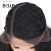 Syntetyczne peruki Bella kręcone włosy syntetyczna koronkowa peruka Pleciona Dreadlock Big Fair Peruka dla czarnych kobiet 14 -calowych Kinky Kurly Hair Syntetyczna przednia peruka Y240401