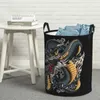 Laundry Bags Watatsumi No Kami Dragon Circular Hamper Storage Basket Waterproof Great For Kitchens Toys