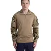 Chemise tactique de Camouflage pour hommes, t-shirt de Combat de l'armée à manches longues, uniforme militaire en coton, chemises Airsoft 240325