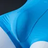 Sous-pants Boxer de la soie glace pour hommes shorts rapides séchage mince sous-vêtements pour jeunes pantalon de mode solide