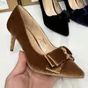 Kleid Schuhe Spitz Damen Pumps High Heels 6cm Retro Einfaches Design Mode Bowtie Luxus Stiletto Elegante Damen Für Party