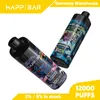 Оригинальный Happ Bar 12000 Puff Одноразовая Puff 15000 Vapes Pen Электронная сигарета 2% 5% MESH Recharge Mesh Coil Vape Kit