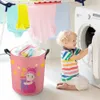 Aangepaste wasmand met trekkoord, draagbare opvouwbare huishoudelijke opbergtas, kinderspeelgoed, vuile kleren 240401