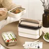 Boîte à déjeuner thermique, vaisselle, récipients isolés à Double couche en acier inoxydable, ensemble Portable, boîtes à Bento chauffantes