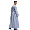 Ethnic Clothing Islamic Muslim Men Loose Jubba Thobe Abaya Front Zipper Musulmane Homme Caftan Maxi Robes Pakistan Arabia Dress