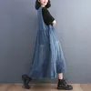 Casual Dresses Women's Solid Denim Long Dress Female Loose Jean For Women Summer Clothing Outfits