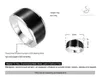 Eulonvan Luxury Black Enamel 925 Sterling Silver Jewelry Male Rings For Men Accessories S3776 Size 7 8 9 10 11 12 13 240322