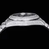 Caja de acero inoxidable con diamantes de alta calidad, movimiento mecánico, pulsera para hombre, conjunto de reloj de lujo para mujer
