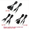 2024 2PCS/1Pair RJ45 Splitter Combiner Kit de cabo Upoe Kit de cabo Poe conectores de cabo Passivo Cabo