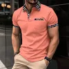 Polos pour hommes polos à manches courtes décontractées T-shirt à revers à carre