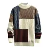 Herrenpullover Herren Herbst und Winter Casual Patchwork Farbe Pullover Retro College Stil Lazy Wind Langarm Puff Mäntel Drop Lieferung DHU4S