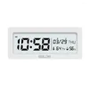 Orologi da tavolo LCD alimentato a batteria con display a grande schermo, sveglia digitale inclusa (bianco)