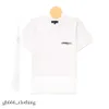 Marca Roxa Tee Regular 100% Algodão Curva Wordmark Camiseta Branca Brilhante 297